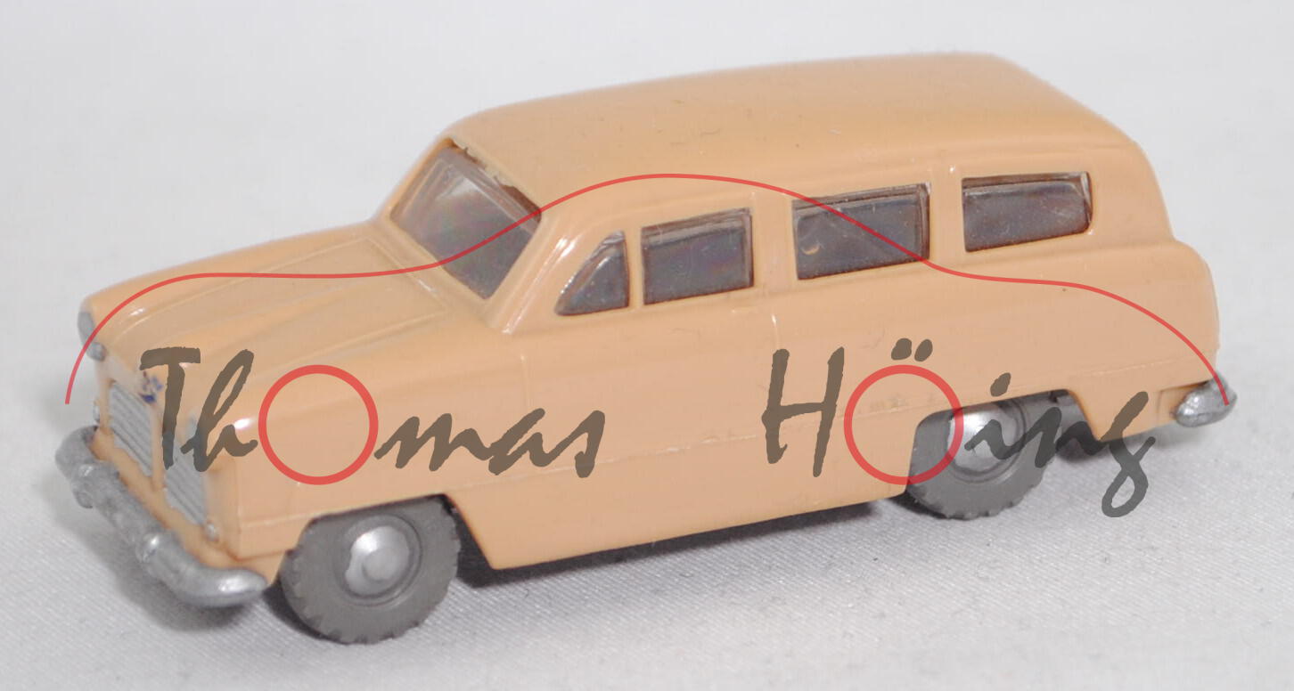 00000b Ford Taunus 12 M Kombi (Typ G13K, Modell 1953-1955), beige, Chassis silbergrau, 1x St, RV 19