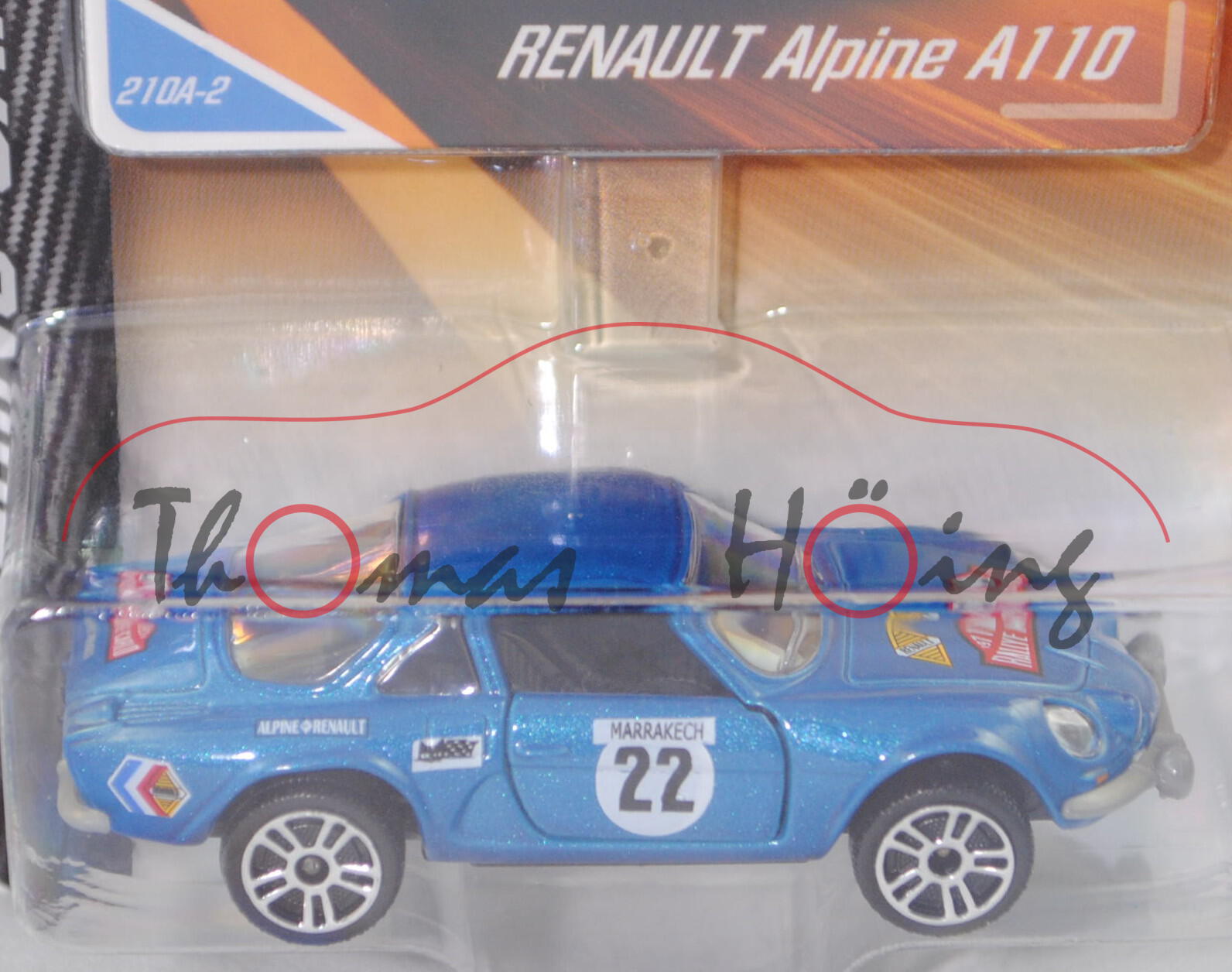 Renault Alpine A110 1600 S (Mod. 1962-1977), blau, Rallye Monte Carlo 1971, Andruet/Viall, Nr. 22