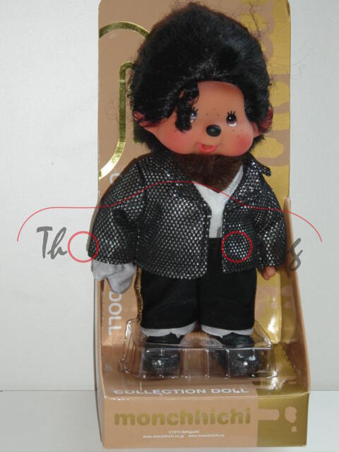 Moncheal Jackson Black Stage Costume, Monchhichi Collection, 20 cm groß, Sekiguchi