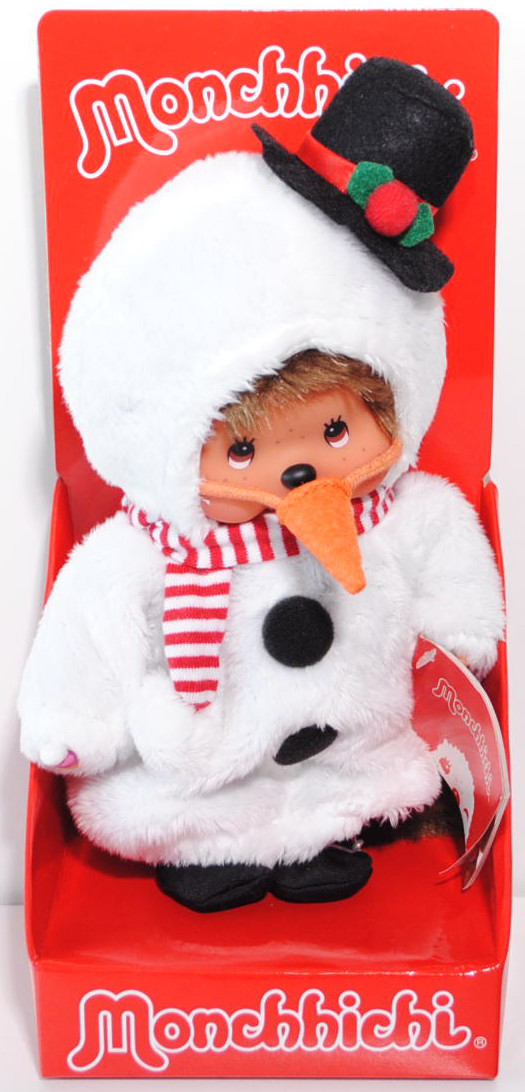 Monchhichi Christmas Snowman (Schneemann), 20 cm groß, Sekiguchi