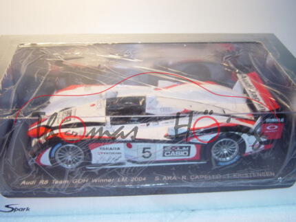 Audi R8, 24h Le Mans 2004, 1. Platz, Ara/Capello/Kristensen, Nr. 5, Spark, 1:18, mb