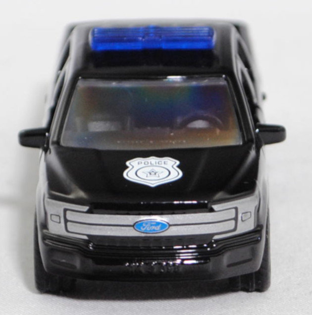 00000 Ford F-150 LARIAT STANDARD V8 SuperCrew mit 5,5 Ft Ladefläche (P552, Facelift 2018, Modell 2018-2020) US-Police, schwarz, Police, SIKU, 1:71, P29f