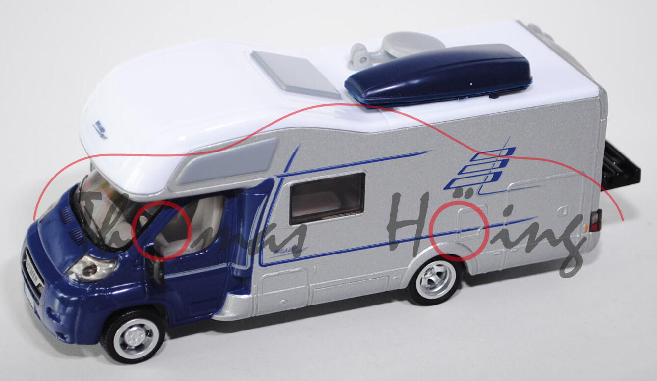 00401 Hymer Camp 614 SL auf Fiat-Chassis (Mod. 06-11) Wohnmobil, blau, SIKU, 1:50, L17mK (Limited)