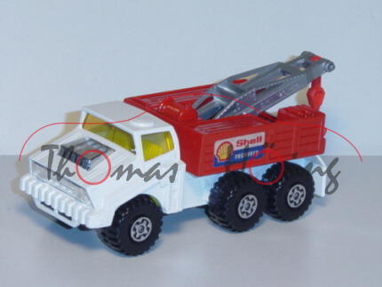 Breakdown Truck, weiß/verkehrsrot/silber, Shell/recovery, Matchbox Super Kings, mb