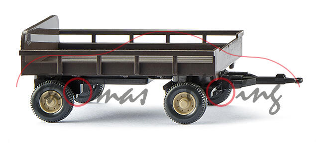 Landwirtschaftlicher Anhänger (Gummiwagen, Baujahr 1951), braunschwarz, Wiking, 1:87, mb