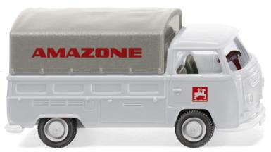 VW T2 mit Plane, Modell 1967, lichtgrau, Plane steingrau, AMAZONE, Wiking, 1:87, mb