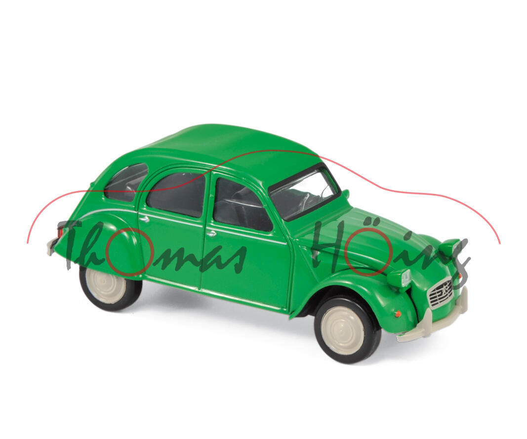 Citroen 2CV6 Club (Typ AZKA, Modell 1979-1985, Baujahr 1979), bamboo green, Norev Jet-car, 1:43, mb