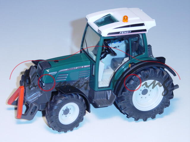 Fendt (Farmer) 208 S Traktor (Modell 2002-2009), cremeweiß/hell-ozeanblau (petrol)/hell-umbragrau/ma