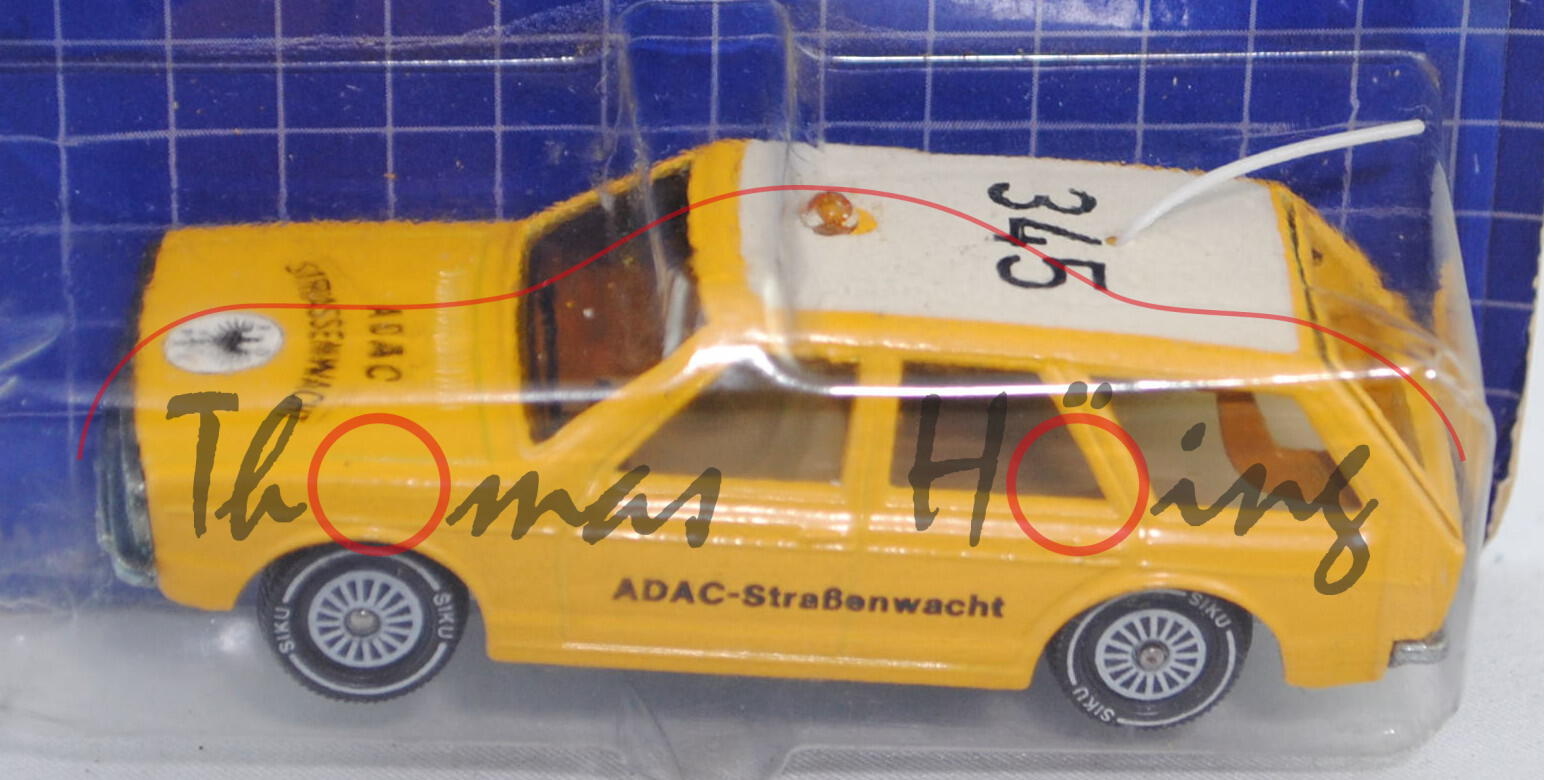 VW Passat Variant (B1, Typ 33, Modell 1974-1977) ADAC-Pannenhilfe, kadmiumgelb, innen cremeweiß, Len