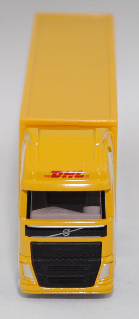 00012 Volvo FH16 750 Globetrotter-XL 4x2 (Modell 2013-2020) Koffer-Sattelzug, goldgelb/papyrusweiß, DHL / EXCELLENCE. SIMPLY DELIVERED., C36, SIKU SUPER, 1:87, P29f
