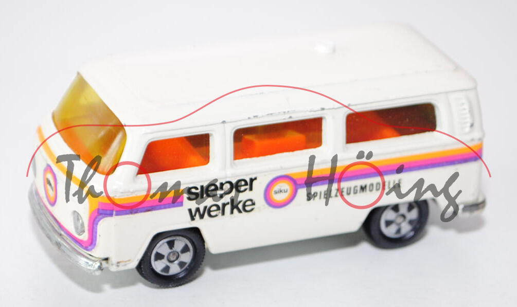 VW Bus (Typ T2b), Modell 1972-1979, cremeweiß, sieper / werke / siku / SPIELZEUGMODELLE, Verglasung