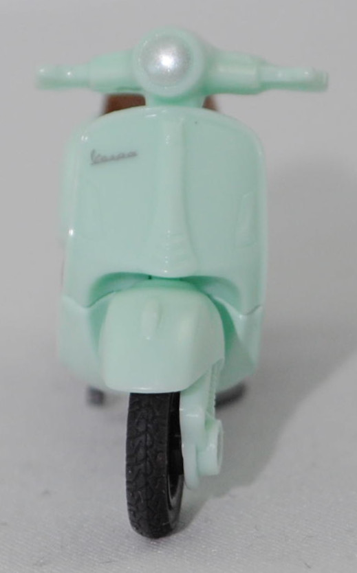 00000 Vespa 125 GTS Super (6. Generation, Baureihe GTS, Modell 2019-), Frontschild mit Fahrgestell blass-lichtgrün (grün relax VK), SIKU SUPER, 1:34, P29f