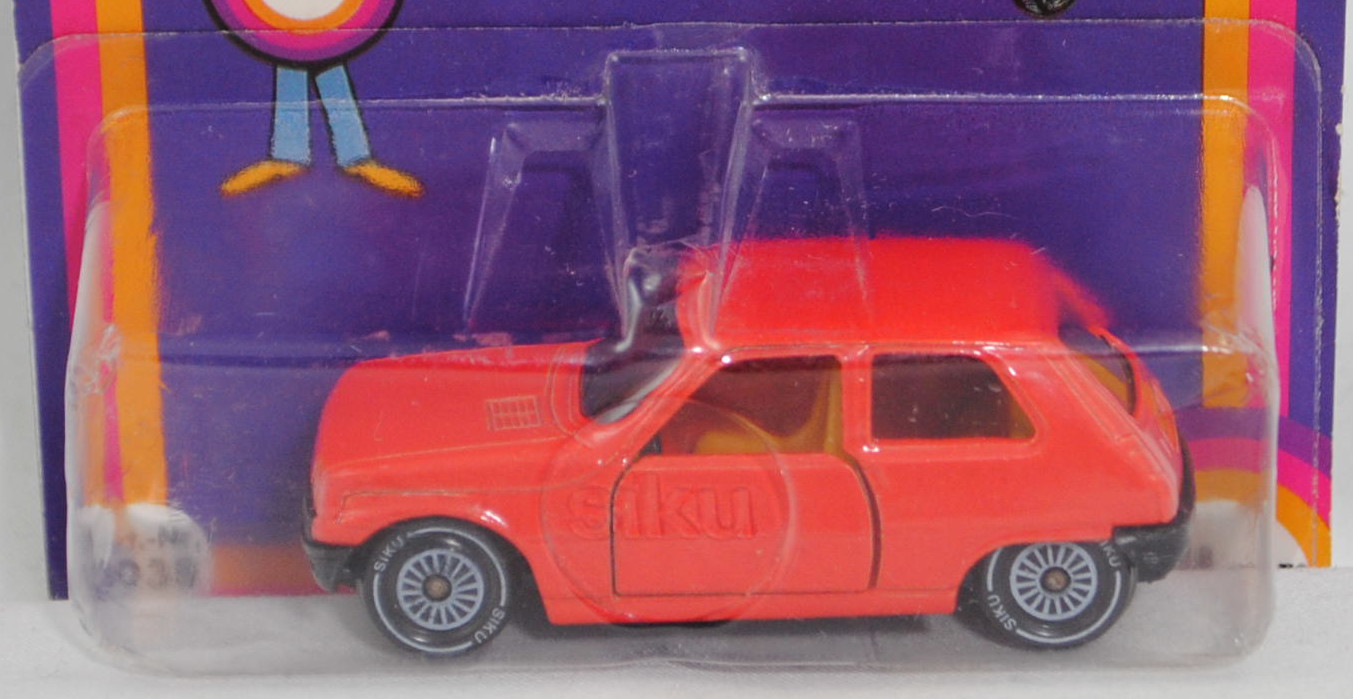 00005 Renault 5 TS (Typ 1224, Modell 1975-1979), hell-verkehrsrot, Verglasung rauch, SIKU, 1:54, P18