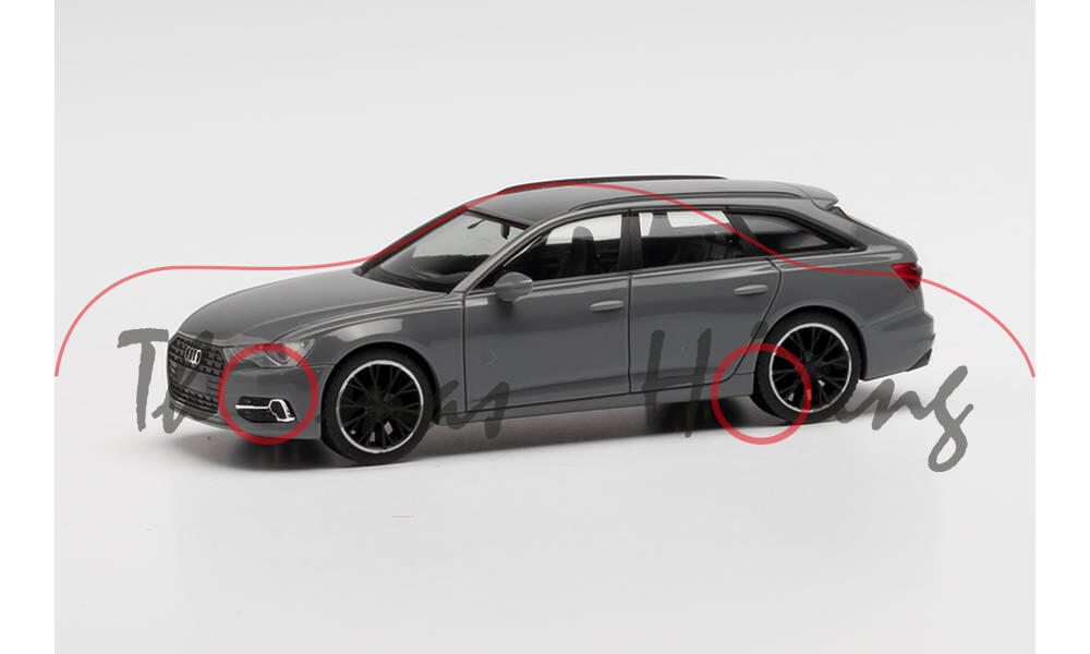 Audi A6 Avant (5. Gen. A6, Baureihe C8, Typ 4K / F2, Mod. 18-) Black Edition, nardograu, Herpa, 1:87