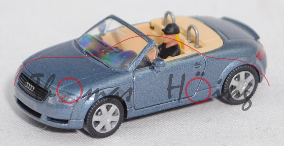 Audi TT Roadster 1.8 T quattro (Typ 8N, Facelift 2000, Mod. 00-06), gletscherblau, Wiking, 1:87, mb