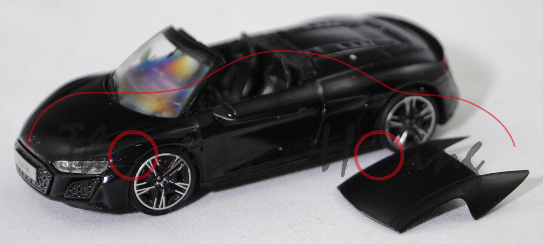 Audi R8 Spyder V10 performance (2019-2020) / performance quattro (2020-2023) (4S, Facelift 2019, Modell 2019-2023), mythosschwarz metallic (LY9T), KENGFAI, 1:64, PC-Box