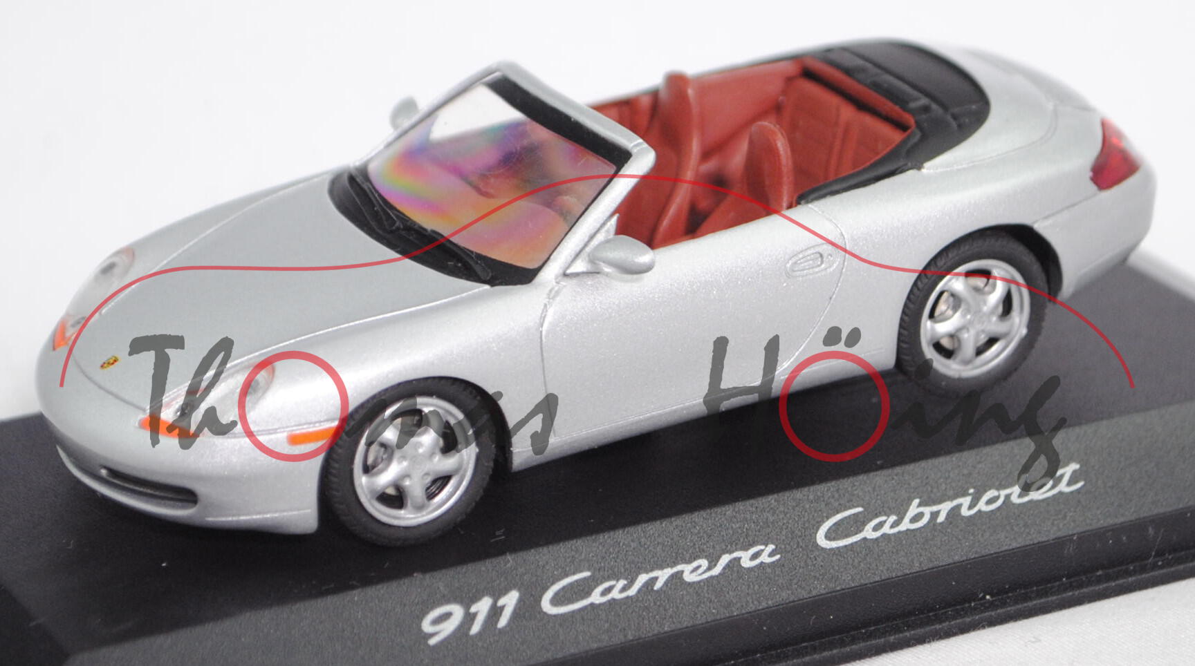 Porsche 911 Carrera Cabriolet (Typ 996/1, Modell 1998-1999), arktissilber metallic, Schuco, 1:43, mb