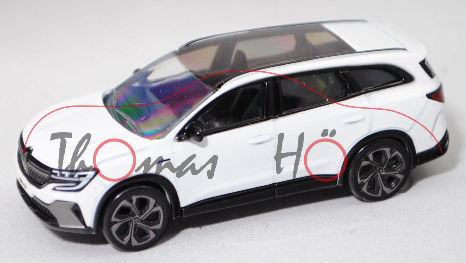 Renault Espace Esprit Alpine E-Tech Full Hybrid 200 (Modell 2023-), perlmutt-weiß, Norev, 1:64, mb