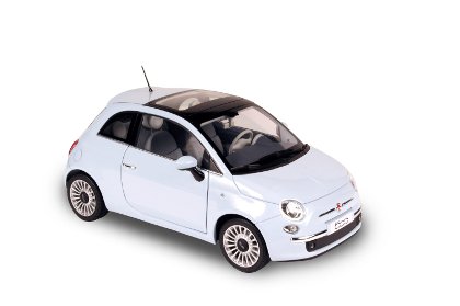 Fiat 500, Modell 2007-, hellblau, 1:18, Norev, mb