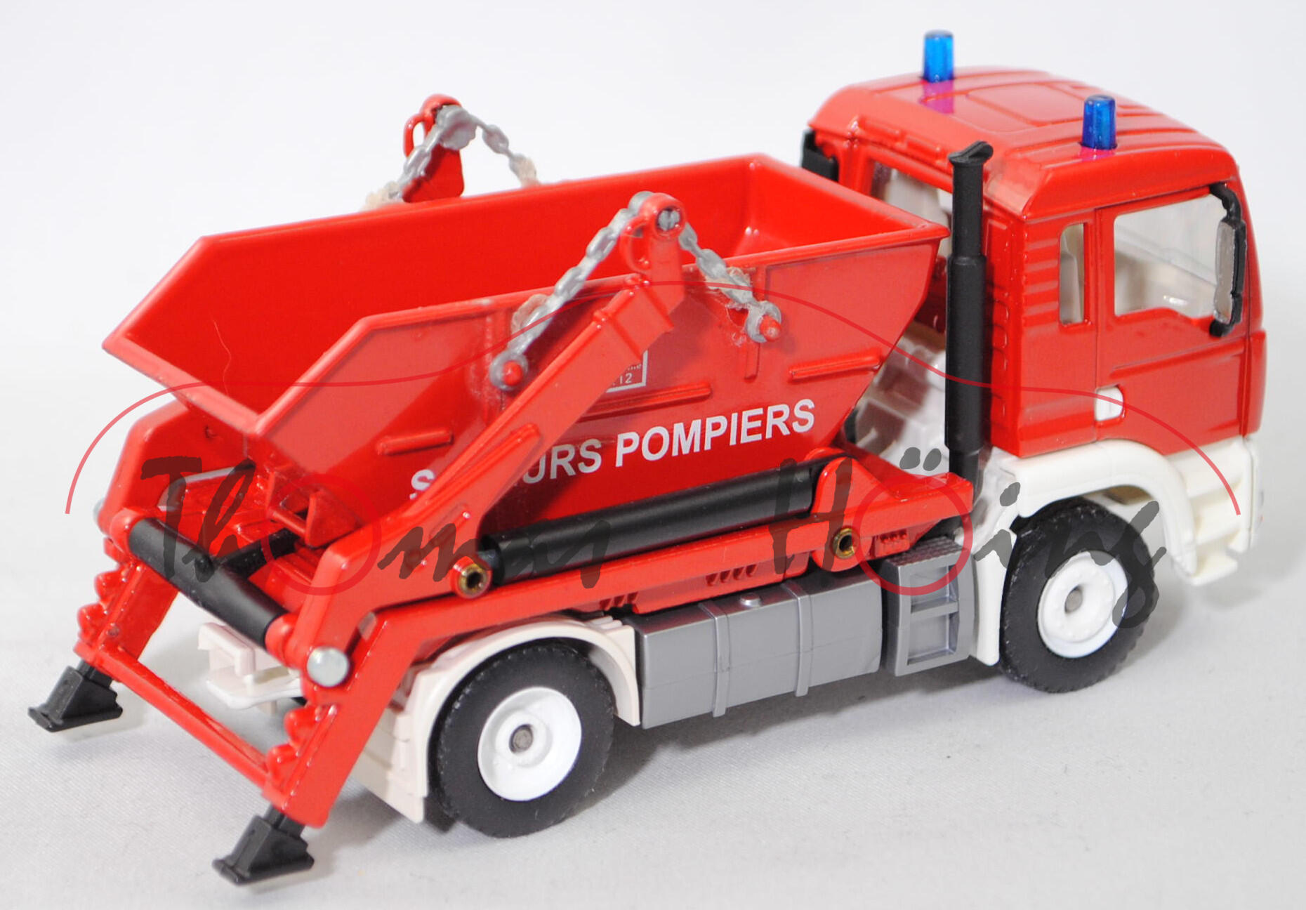 F Man 00100 F MAN TGA 18.460 M Absetzkipper Feuerwehr, rot, SAPEURS POMPIERS ...