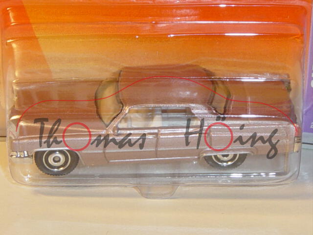 Cadillac® Sedan Deville, Mj. 1969, hellrosametallic, Matchbox, 1:75, Blister