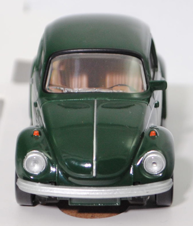 VW Käfer / Coccinelle 1303 Limousine (1. Generation, Typ 11 Modell 111, Modell 1972-1974, Baujahr 1973), moosgrün, innen hell-braunbeige, Norev Jet-car, 1:43, mb