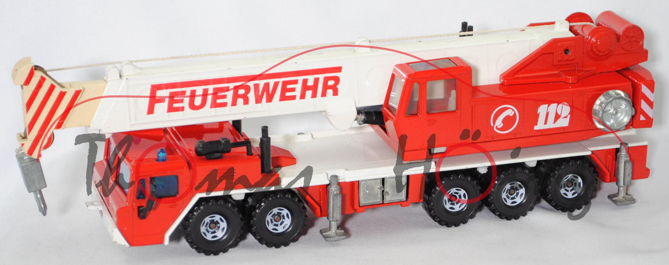 00000 GROVE TM 875F Hydraulischer Kran, verkehrsrot/reinweiß, FEUERWEHR / C 112, SIKU, 1:55