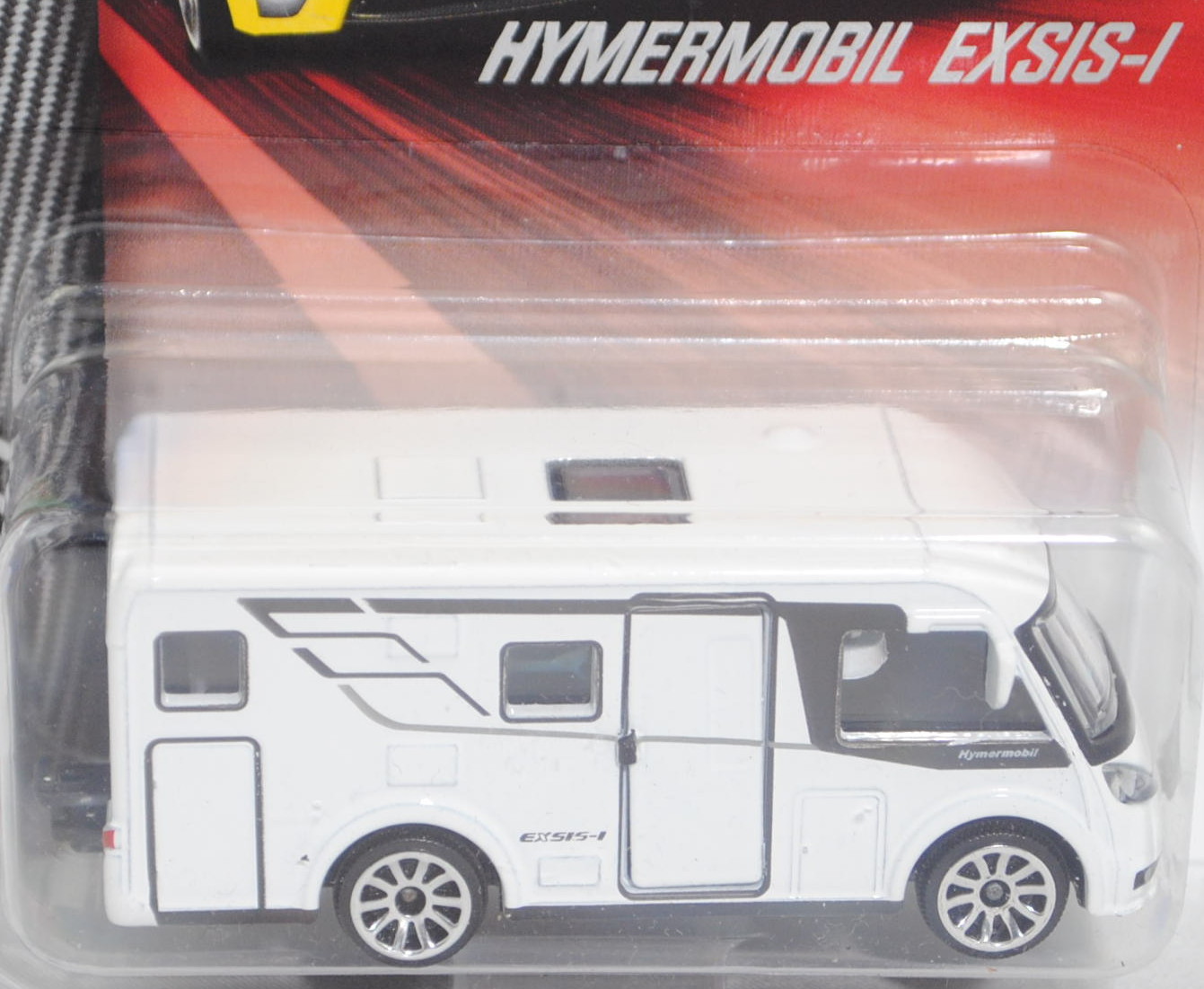 Hymermobil Exsis-i 588 (Modell 2018-) Wohnmobil, weiß/grau, majorette, 1:68, Blister (Müllwagen)