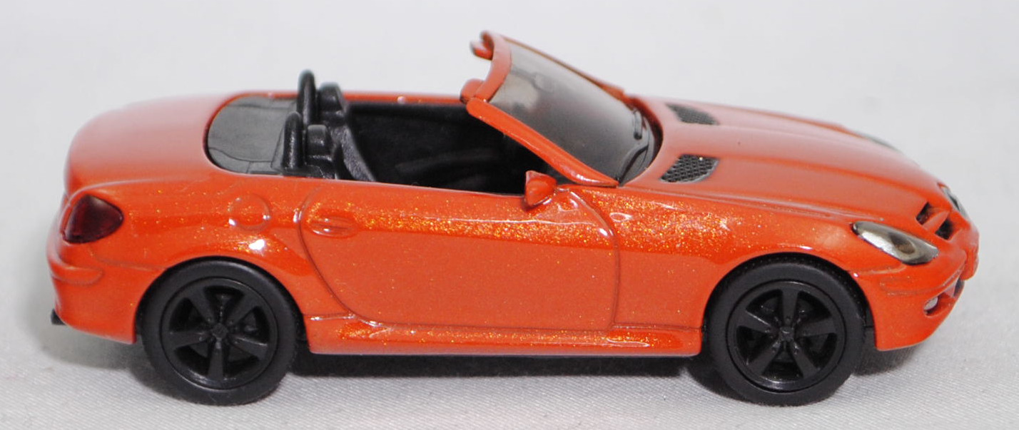 00010 Mercedes-Benz SLK 350 (interne Baureihenbezeichnung R 171, Vor-MoPf, Modell 2004-2008), energy orange metallic, innen schwarz, Bpr. 1002, SIKU SUPER, 1:55, m