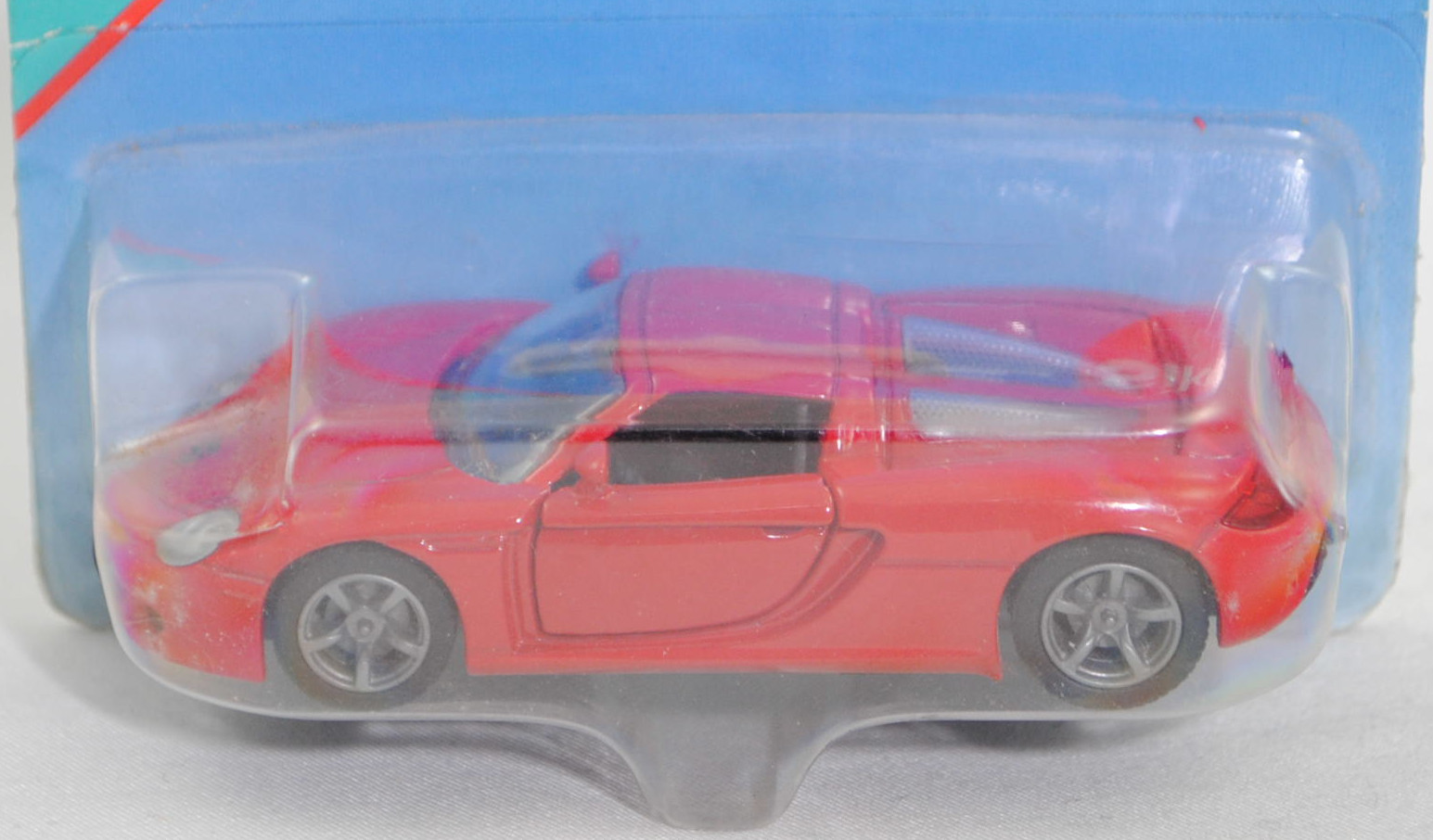 00000 Porsche Carrera GT (interne Baureihenbezeichnung 980, Modell 2003-2006), dunkel-verkehrsrot, Bpr. 1001, B22a / B22b offen silbergrau, SIKU SUPER, 1:55, P29a geklebt