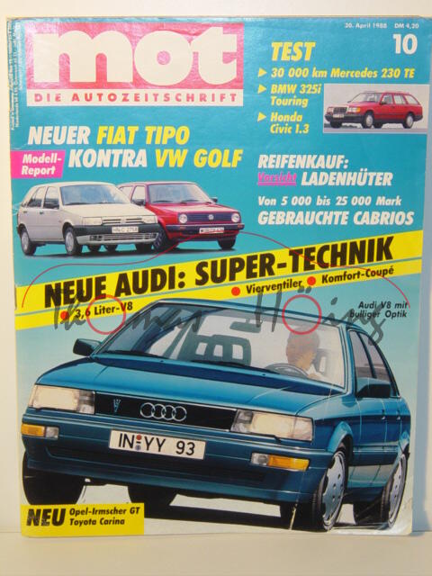 mot DIE AUTOZEITSCHRIFT, Heft 10, 30. April 1988