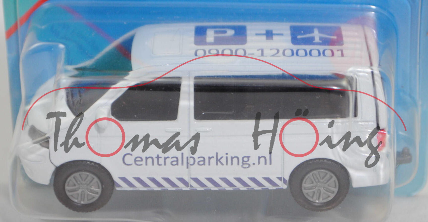 00005 Centralparking VW T5.1 Multivan (Modell 2003-2009), reinweiß, Centralparking.nl, SIKU, P29b