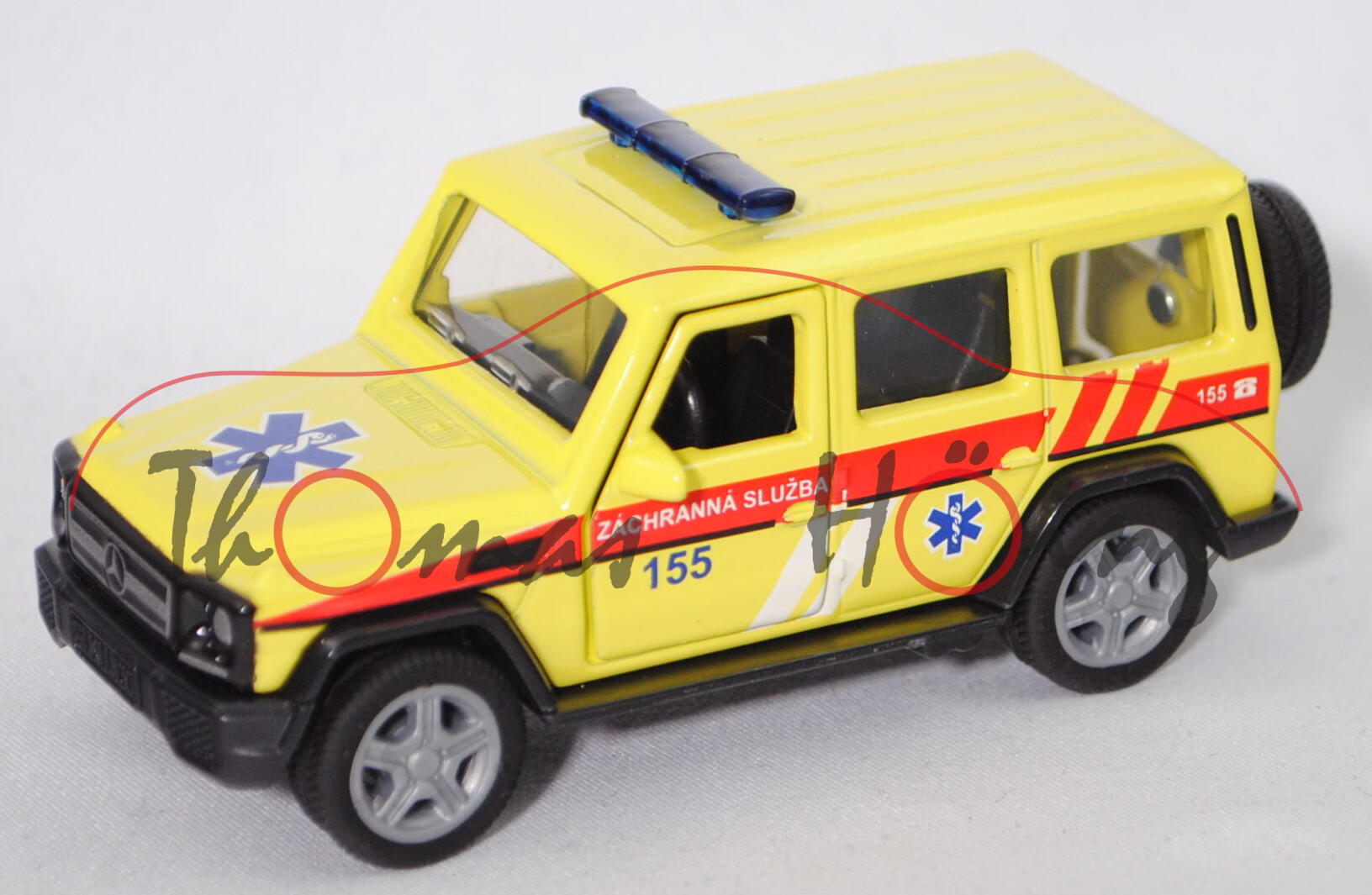 06101 CZ Mercedes-Benz G 65 AMG (Mod. 12-15) Emergency Car, gelb, ZÁCHRANNÁ SLUZBA 155, L17mpK