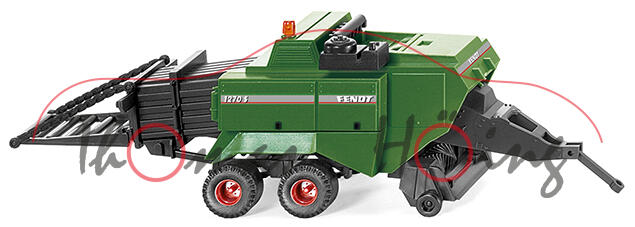 Fendt Quaderballenpresse 1270 S (Modell 2005-2013), grün/schwarz, Felgen rot, Wiking, 1:87, mb