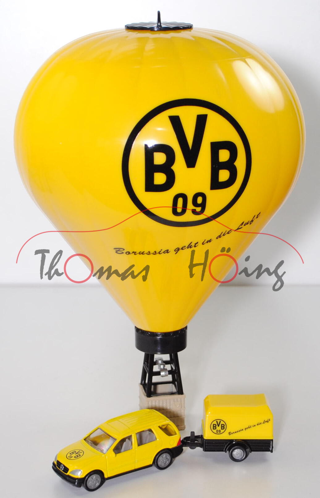 00401 MB ML 320 (Mod. 97-01) mit Heißluftballon, gelb/schwarz, BvB 09 / Borussia geht in die Luft