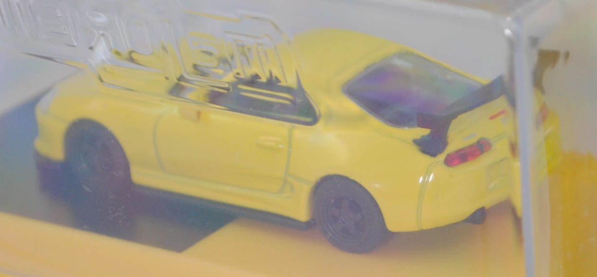 Toyota Supra RZ (4. Generation, JZA80 (in den USA Supra MKIV genannt), Vorfacelift, Modell 1993-1996), zinkgelb, majorette, 1:64, PC-Box im Blister (Collection)