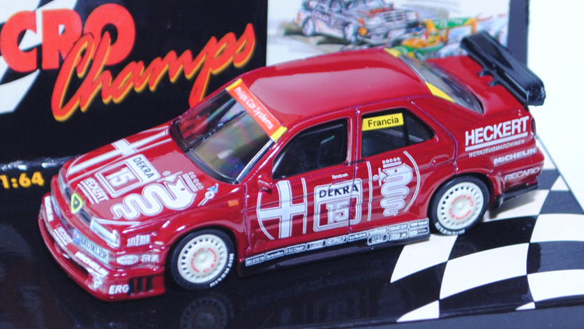 Alfa Romeo 155 V6 TI (Typ 167), Modell 1992-1995, rubinrot, DTM 1993, Nr. 15, Fahrer: Giorgio Franci