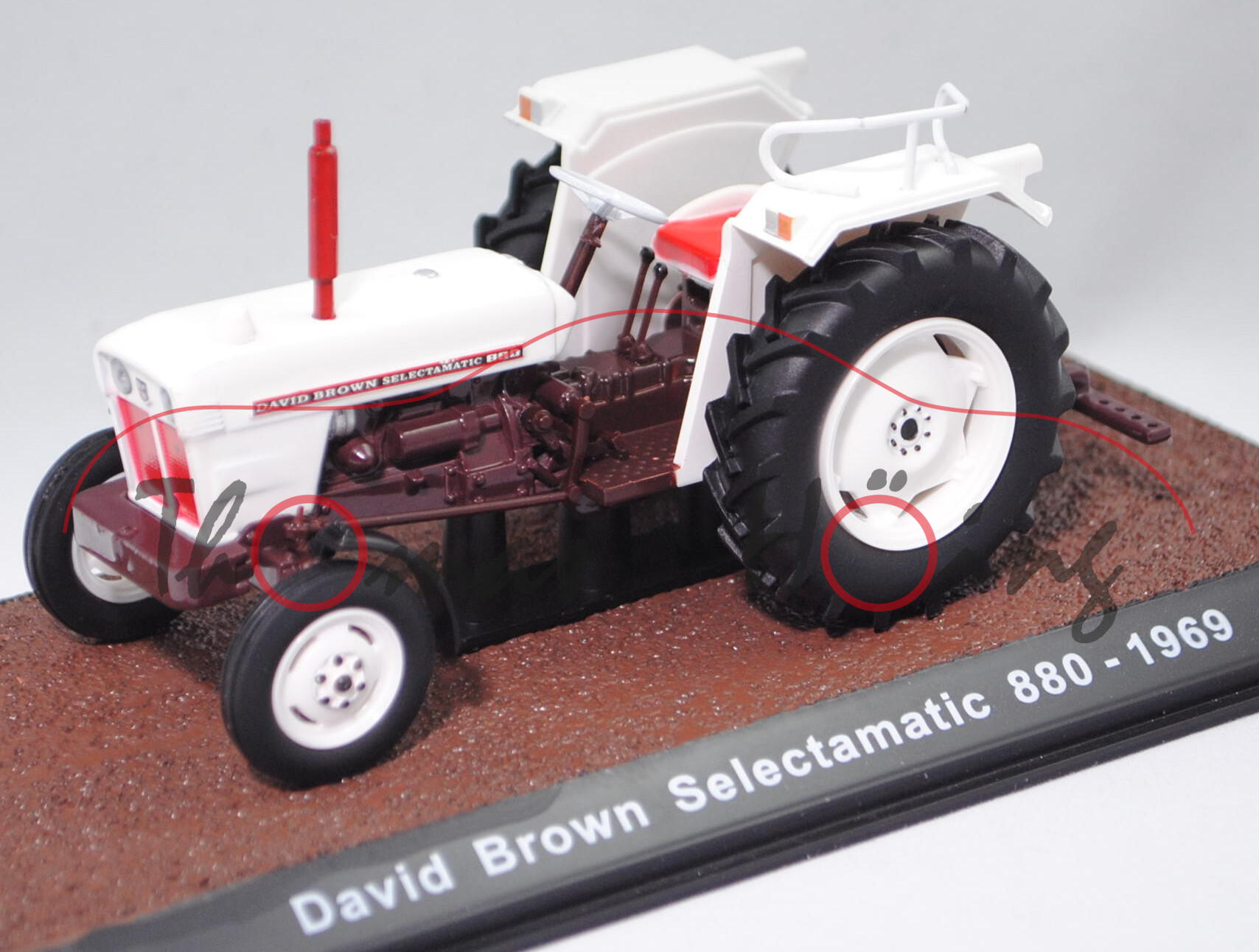 David Brown 880 Selectamatic (Modell 1965-1971, Baujahr 1969), weiß/braun, EDITION ATLAS, 1:32, mb