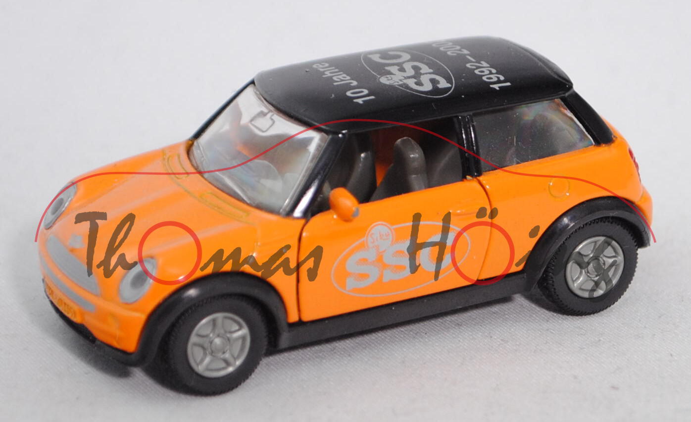 00401 MINI Cooper (Hatchback, Typ R50, 1. Gen., Mod. 2001-2006), orange/schwarz, 10 Jahre SSC 2002