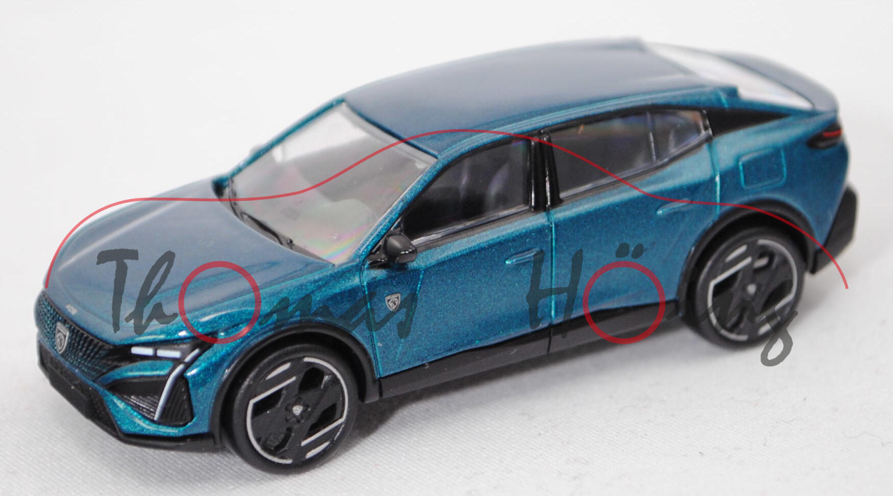 Peugeot 408 Hybrid GT Plug-in Hybrid 225 (P54, Mod. 2022-), obsession blau metallic, Norev, 1:64, mb