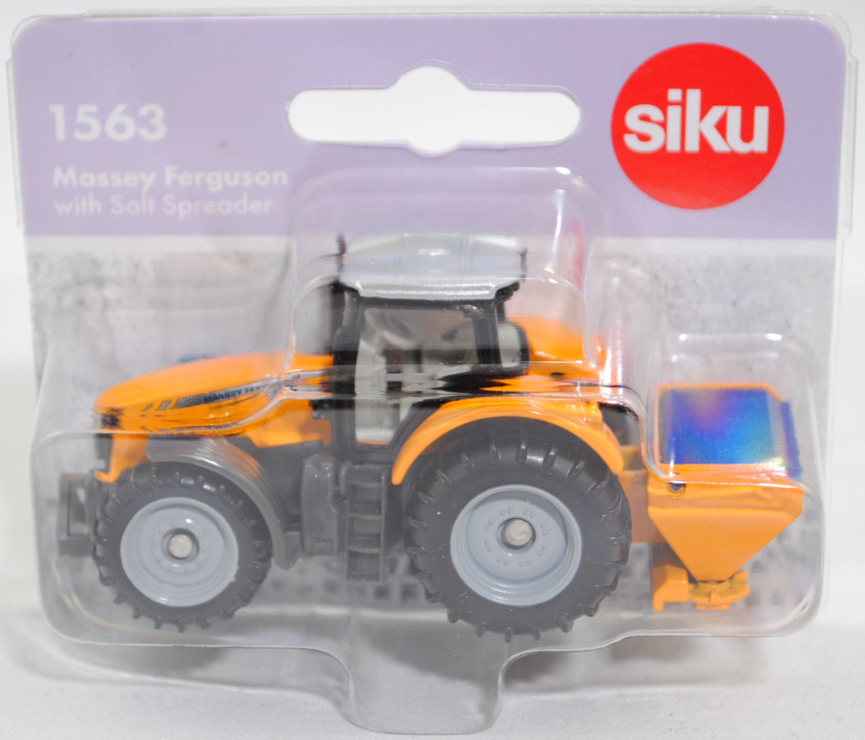 00000 Massey Ferguson MF 8737 Dyna-VT Efficient (Modell 2014-2017) mit Salzstreuer, dunkel-melonengelb, SIKU, P29f