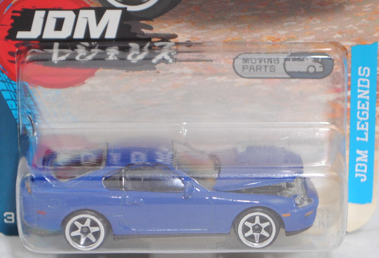 Toyota Supra RZ (JZA80, Vorfacelift, Modell 1993-1996) (Nr. 230E), hell-violettblau, majorette, 1:60, Blister (JDM Legends Premium Cars)