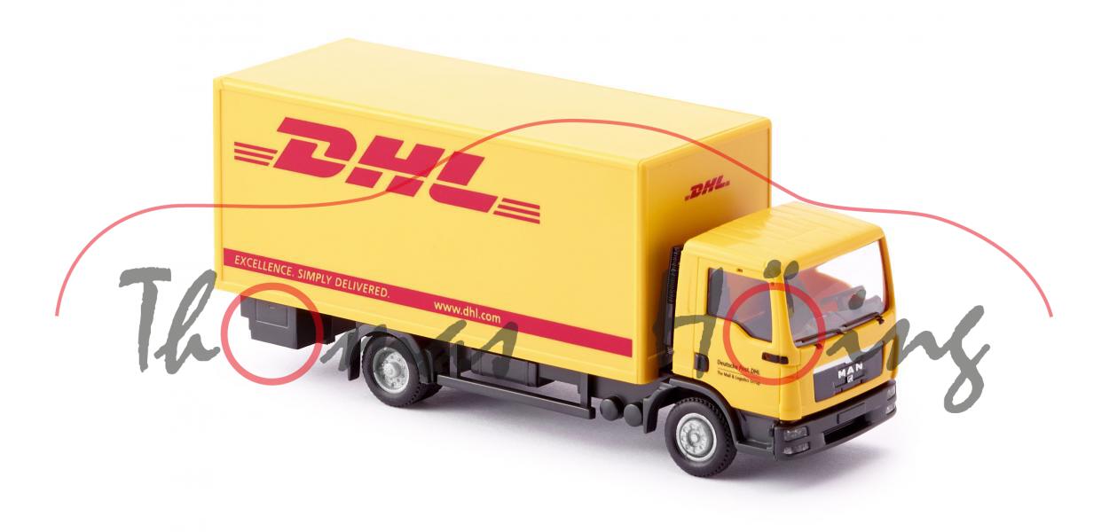 MAN TGL Euro 6 (Modell 2014-) Koffer-LKW, ginstergelb, DHL, Wiking CONTROL87, 1:87, mb