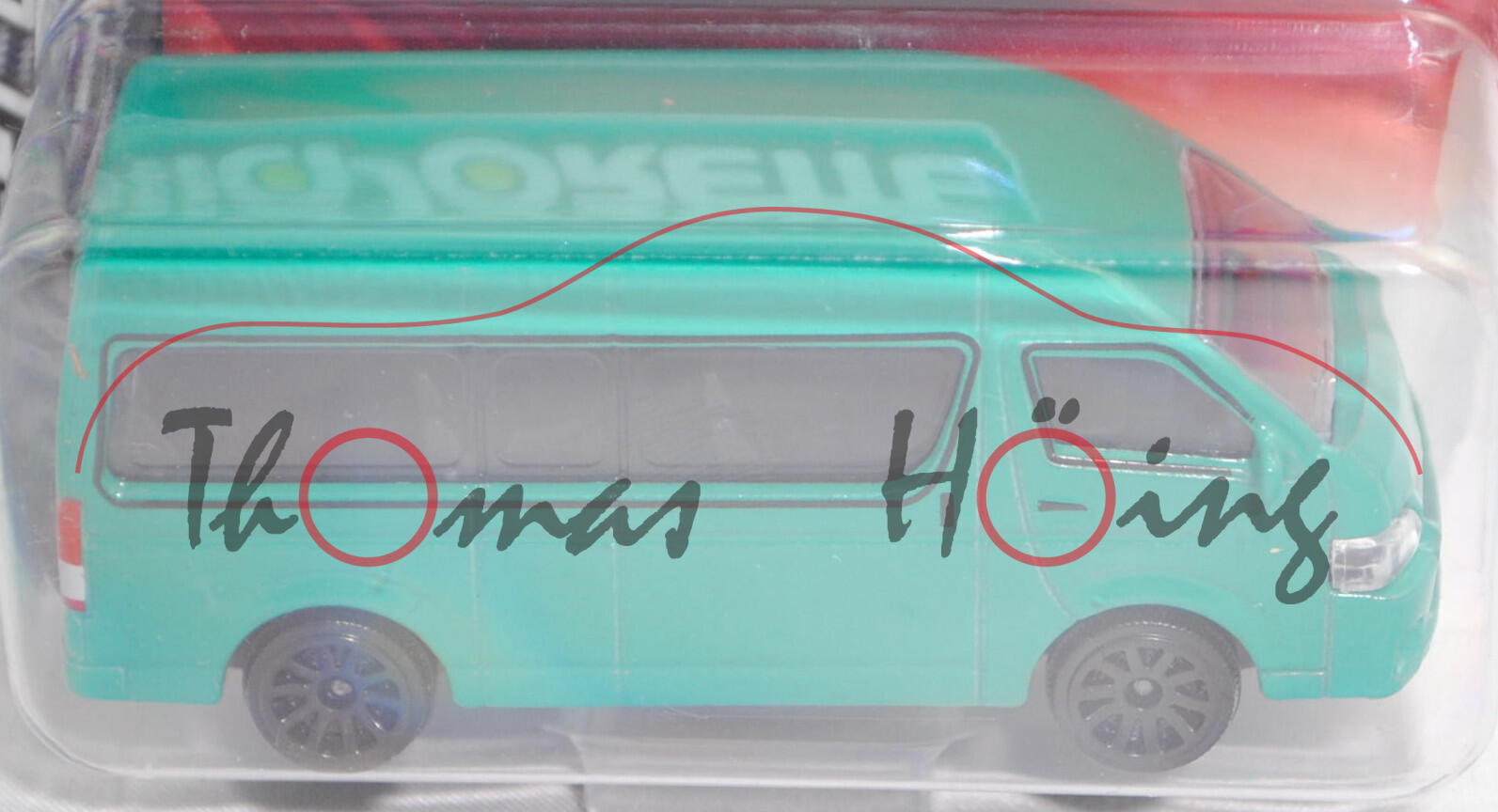 Toyota HiAce Commuter (5. Gen., Typ H200, Mod. 16-18) (Nr. 216 C), hell-türkisgrün, majorette, 1:69