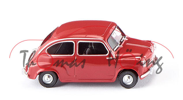 Fiat 600, Modell 1955-1964, rot, Wiking, 1:87, mb