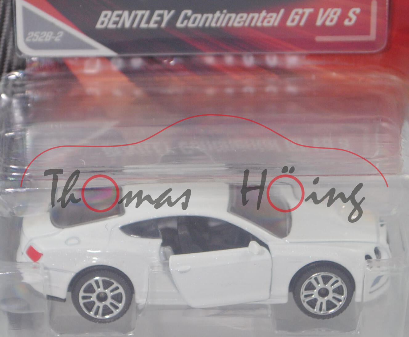 Bentley Continental GT II V8 S 4.0 (Mod. 2014-2015), reinweiß, Nr. 252B-2, majorette, 1:64, Blister