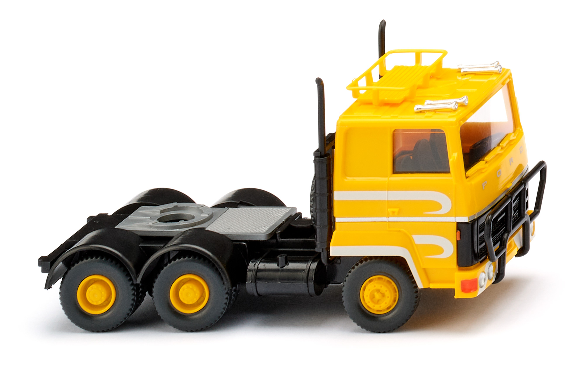 Ford Transcontinental HA 4432 6x4 (2. Generation (Mark 2 oder Mk2), Ford H-Serie, Modell 1978-1984) Solozugmaschine, Fahrerhausober- und -unterteil rapsgelb, Wiking, 1:87, mb