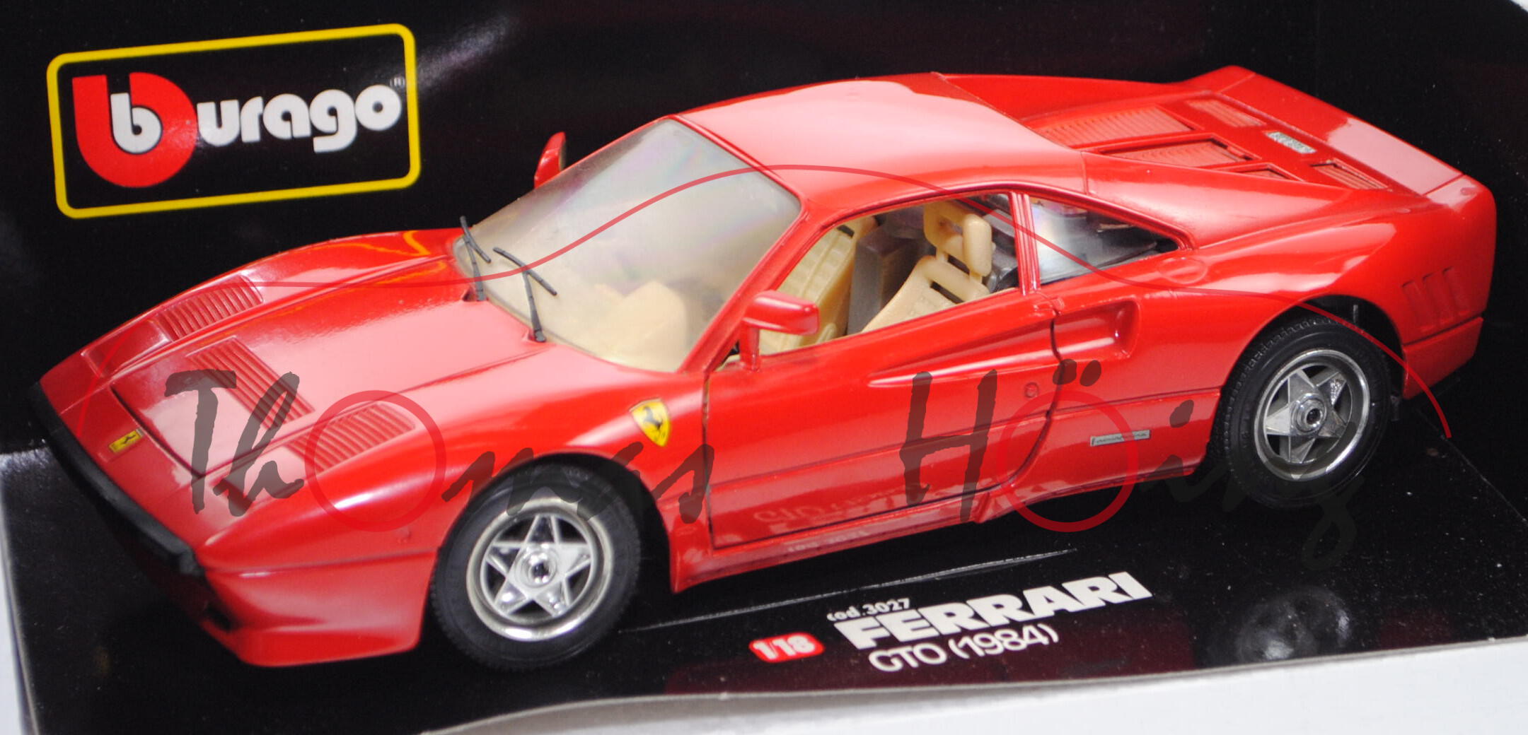 Ferrari 288 GTO (Modell 1984-1986, Baujahr 1984), rosso corsa (verkehrsrot), Bburago, 1:18, mb