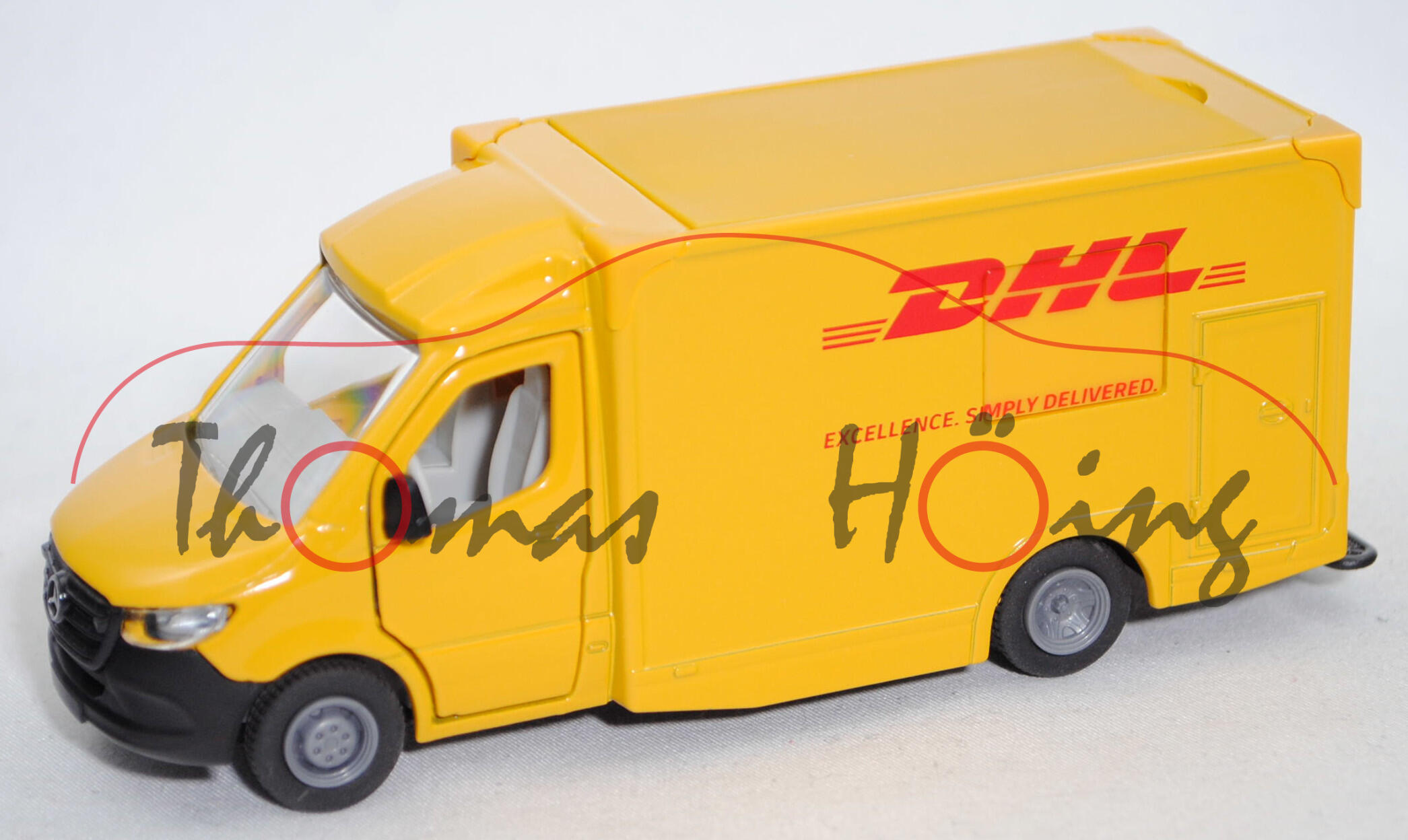 00001 Mercedes-Benz Sprinter (Modell 2018-2021) DHL Paketdienst, goldgelb, SIKU, 1:50, L17mpK