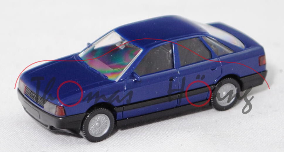 003c Audi 80 (3. Gen., B3, Typ 89, Mod. 1986-1991), d.-ultramarinblau (azuritblau), Wiking, 1:87, mb